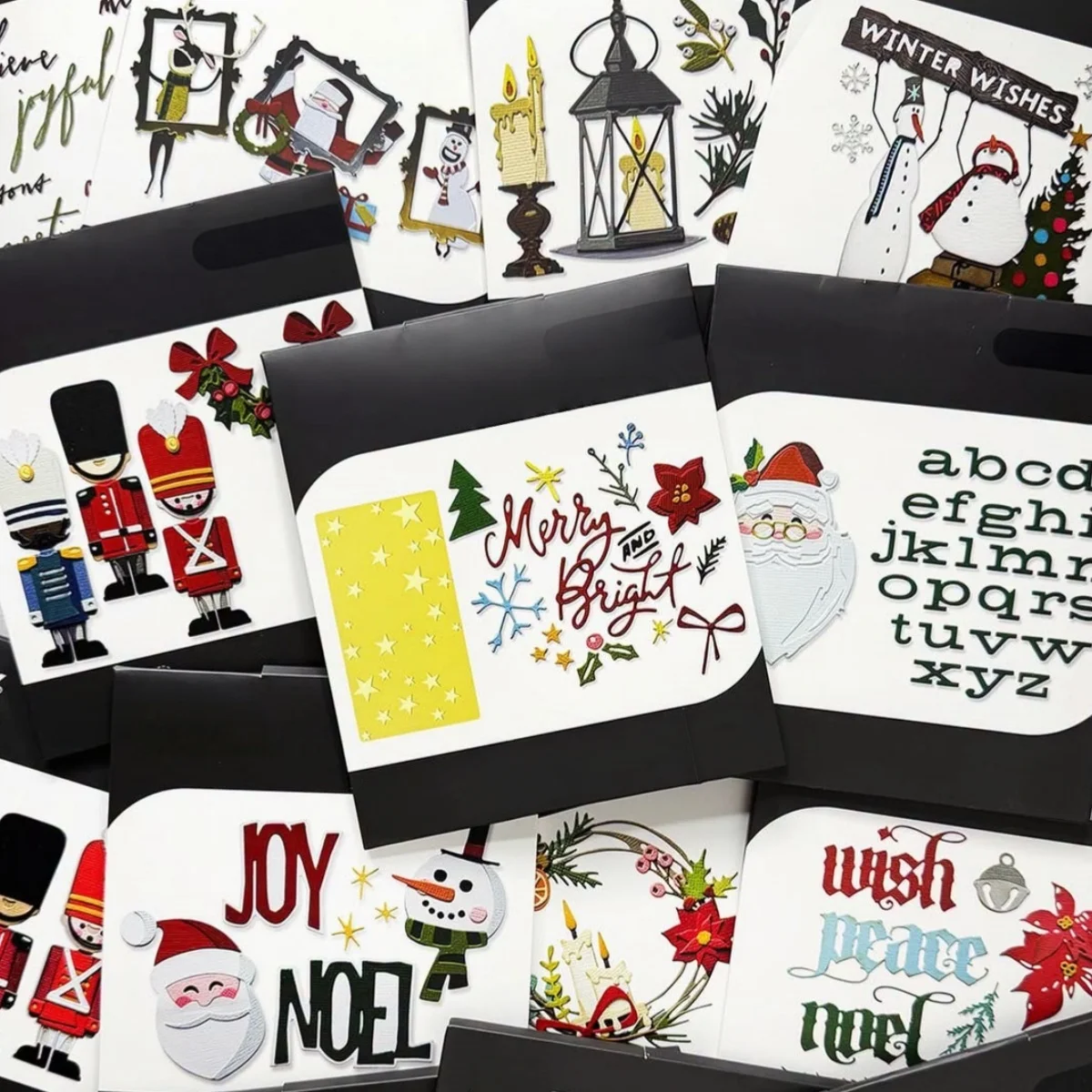 Christmas Vault Santa Candlelight Wreath Cutting Dies Hot Foil for DIY Decorating Scrapbook Paper Card Craft 2026 Festive Die
