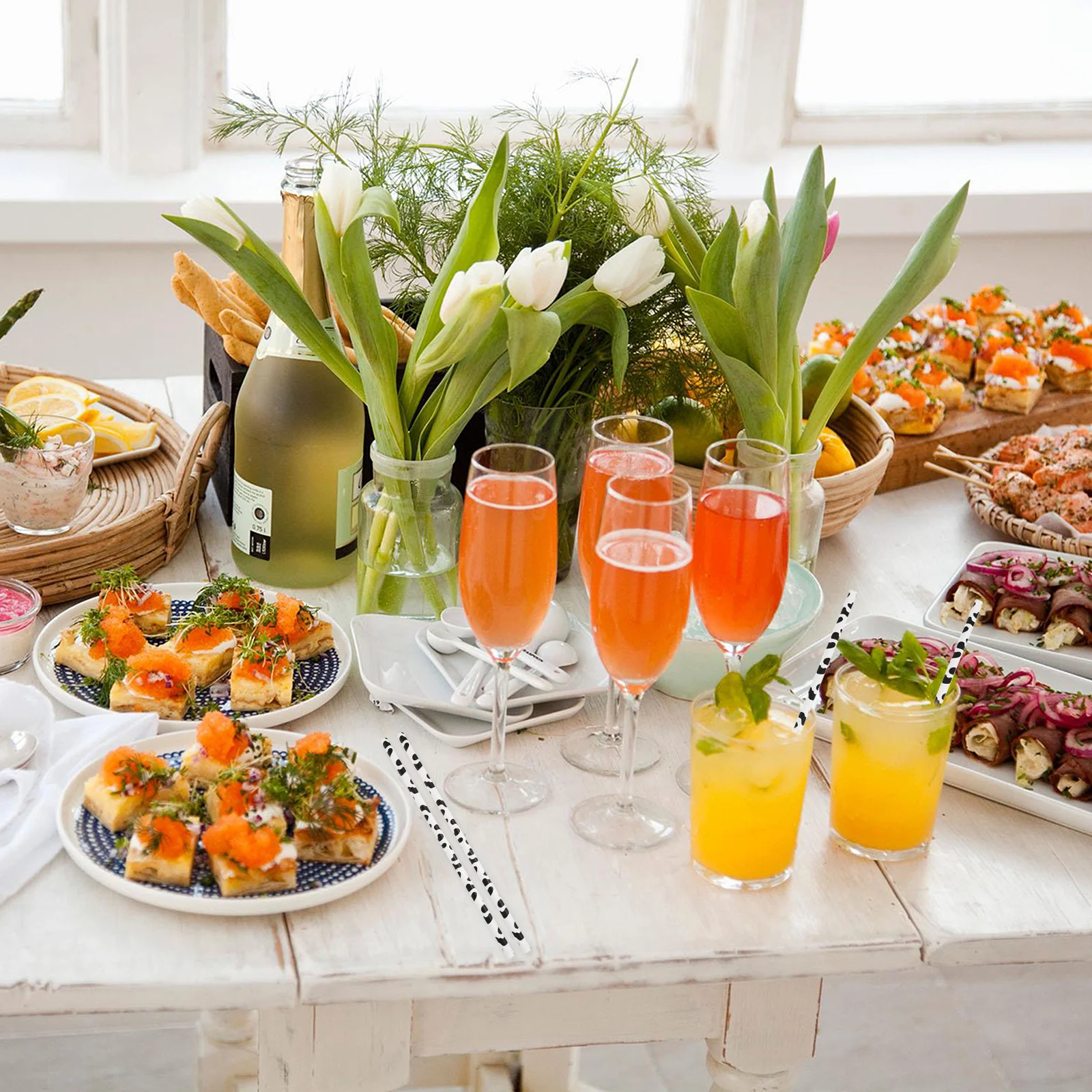 

60pcs Cow Prints Straws Biodegradable Paper Drinking Straws For Farm Party Birthday Celebration Cow Theme Party Supplies