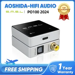 New SMSL PO100 2024 USB Digital Interface DSD DOP64 XMOS XU316 TYPE-C Input OPT/COAX Output