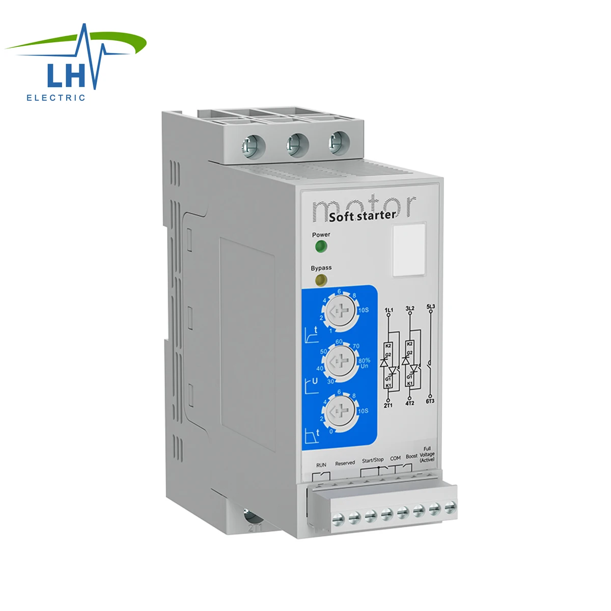 lyr-s-075kw-55kw-three-phase-soft-starter-400v-built-in-bypass-without-extra-power-supply-for-pump-and-fan-kw