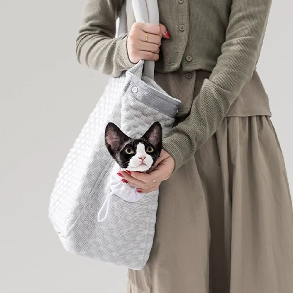 

Summer Coolness Puppy Shoulder Handbag Breathable Cute Cat Carrying Bag Anti-Escape Comfortable Pet Travel Bags For Outdoor