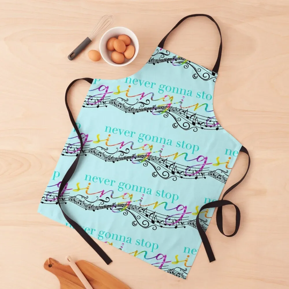 never gonna stop singing Apron Chef Uniform work ladies Apron