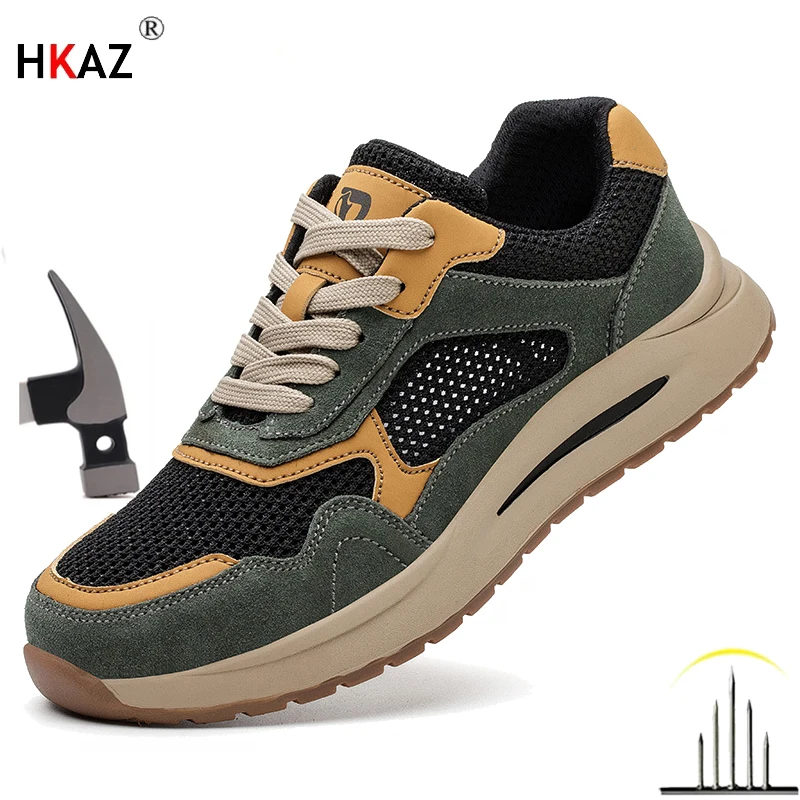 

Повседневные рабочие ботинки унисекс, непрокалываемая защитная обувь со стальным носком, защитная обувь для мужчин и женщин