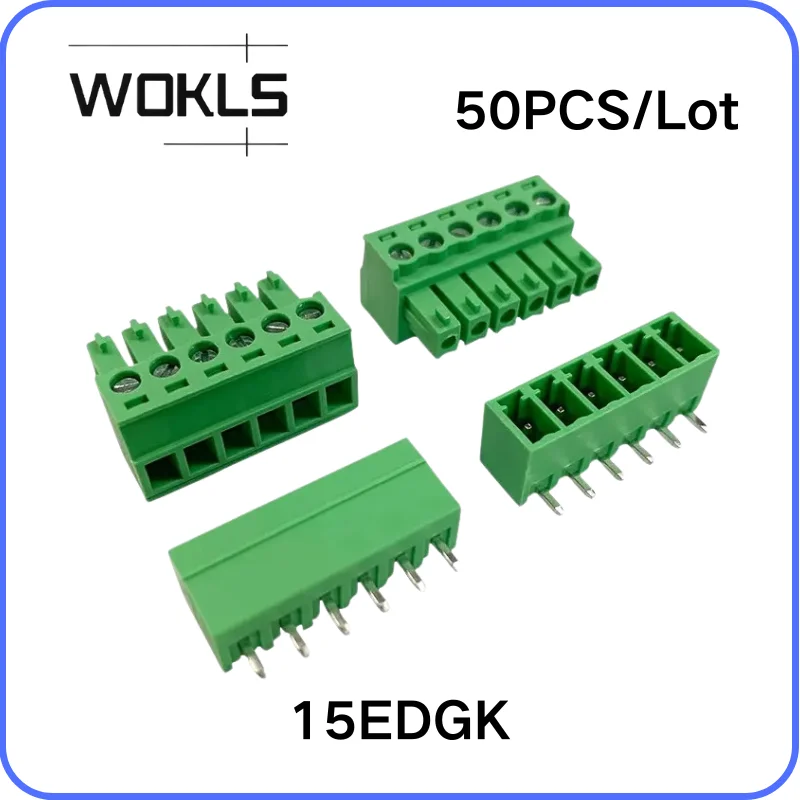 3.5mm 15EDG KF15EDG PCB Plug-in Terminal Block 2EDG straight/bent pins Connector