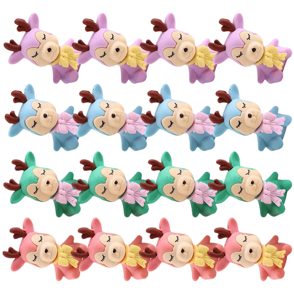 24Pcs Creative Erasers Multi-Function Mini Cartoon Erasers for Students Durable Pencil Use Animal Eraser Eraser for Student
