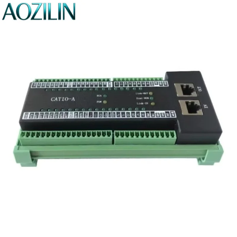 AOZILIN EtherCAT IO Expansion Module Digital Analog IO Counter RS485 Serial Port Link IN OUT Industrial Bus Card