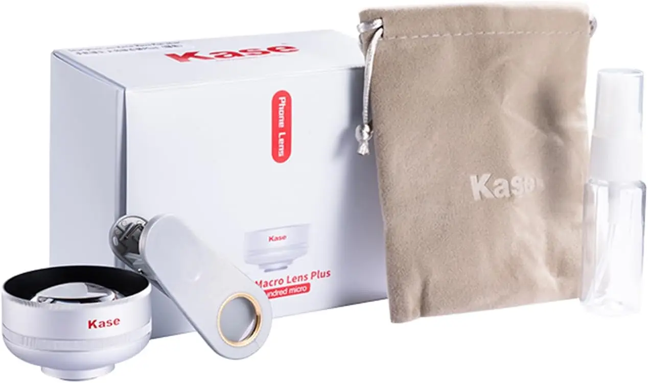 Kase Upgraded Master Macro Lens Plus Clip On Phone Lens 45-85mm Working Distance Anti Glare Ghost For Insect Jewelry Flower Clos