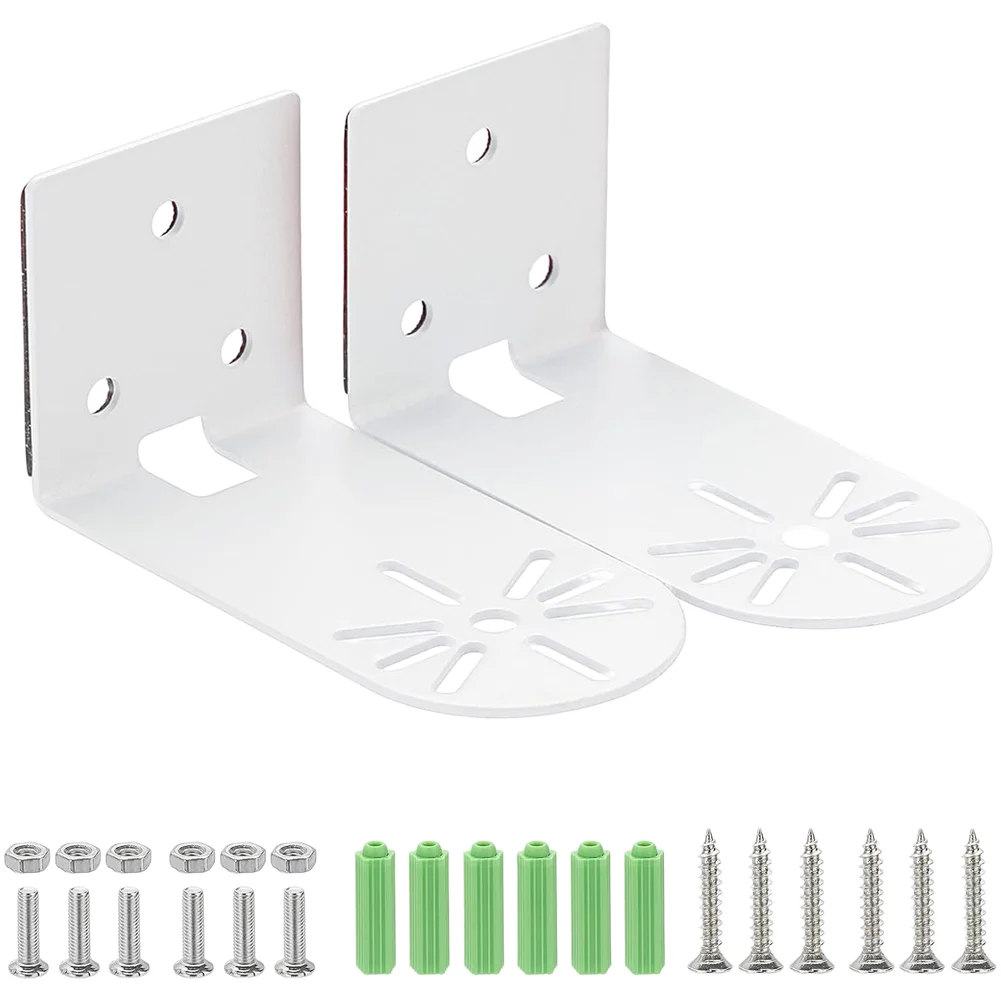 2025 White No Drill Iron Wall Mount Bracket For Indoor Outdoor Security Camera Stable Rustproof Support For Home Users