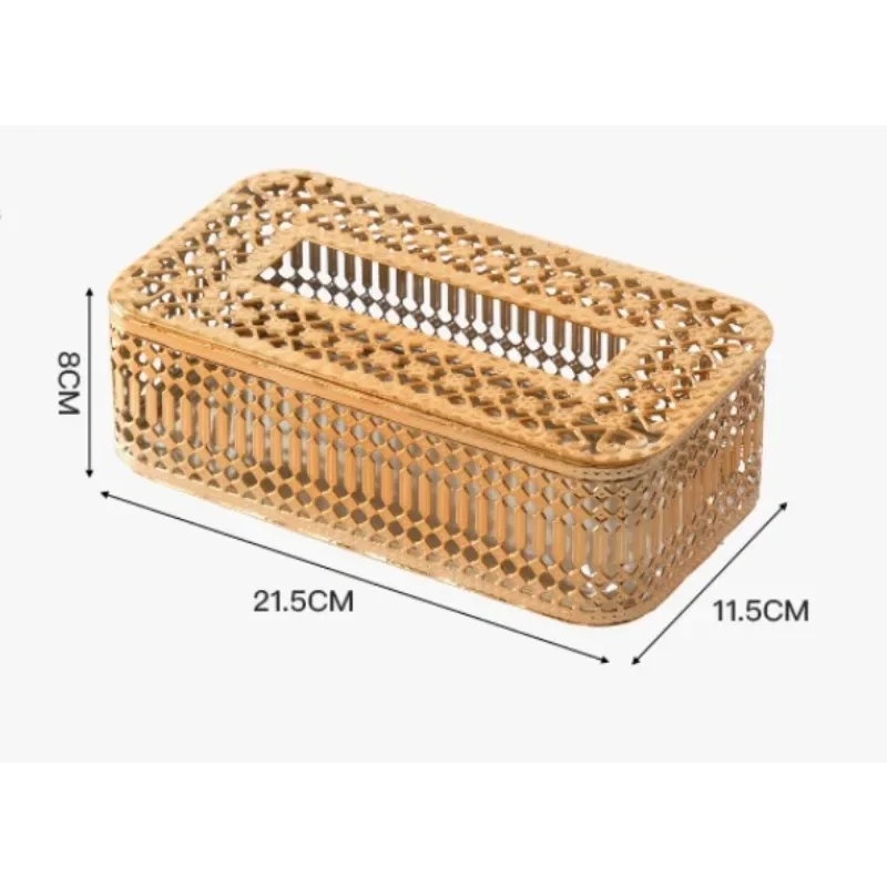 1PC Nordic Iron Art Tissue Box Desktop Tissue Holder Simple Creative Design for Coffee Table Living Room Bedroom Home