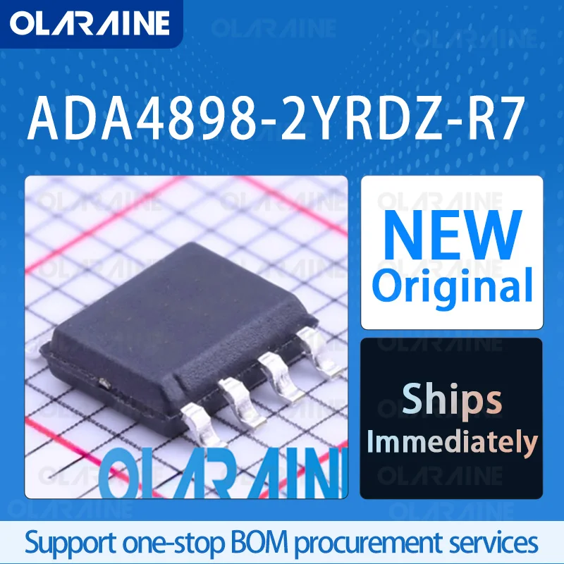 

1/5/10Pcs ADA4898-2YRDZ-R7 SOIC-8 original ic chip High-speed operational amplifiers 2 Channel SR-55 V/us Ib-400 nA Vos-20 uV