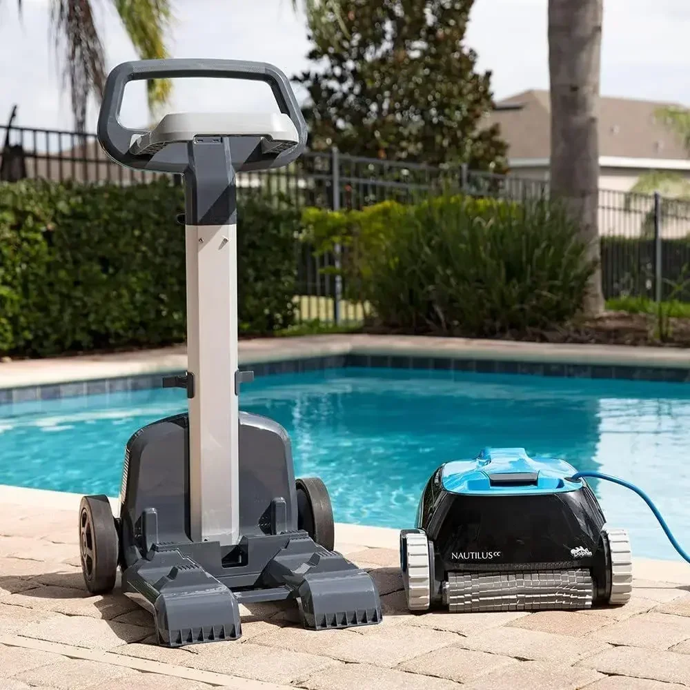 Nautilus CC Automatic Robotic Pool Vacuum Cleaner, Cleaning, Never Charging, Includes Caddy or Easy Transport and Storage, Ideal