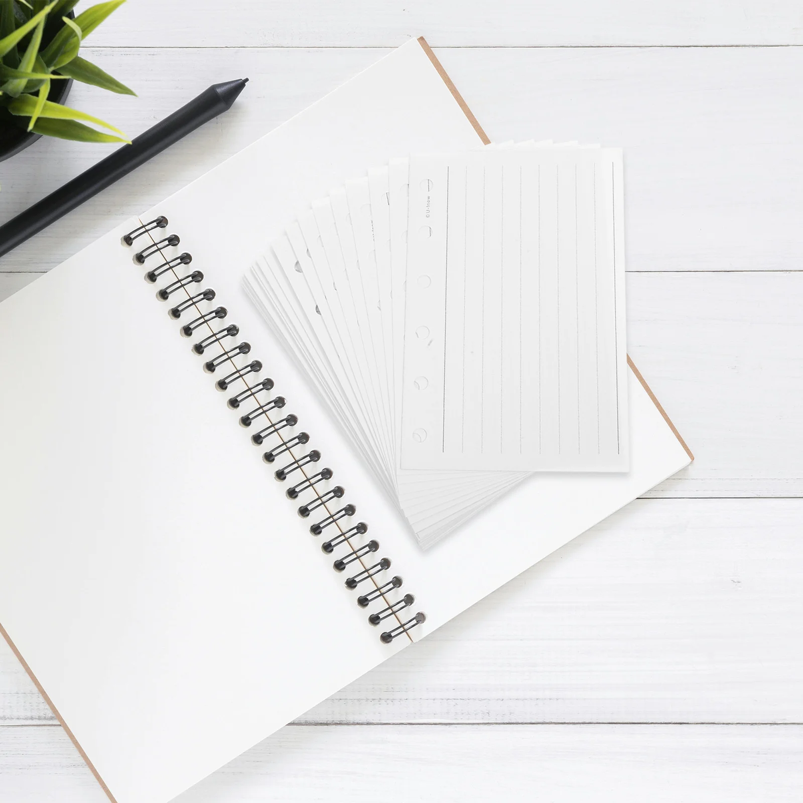 

A7 6 Hole Loose Leaf Lined Paper Journal Planner Inserts Smooth Writing Flexible Tools Organization Journal Refill