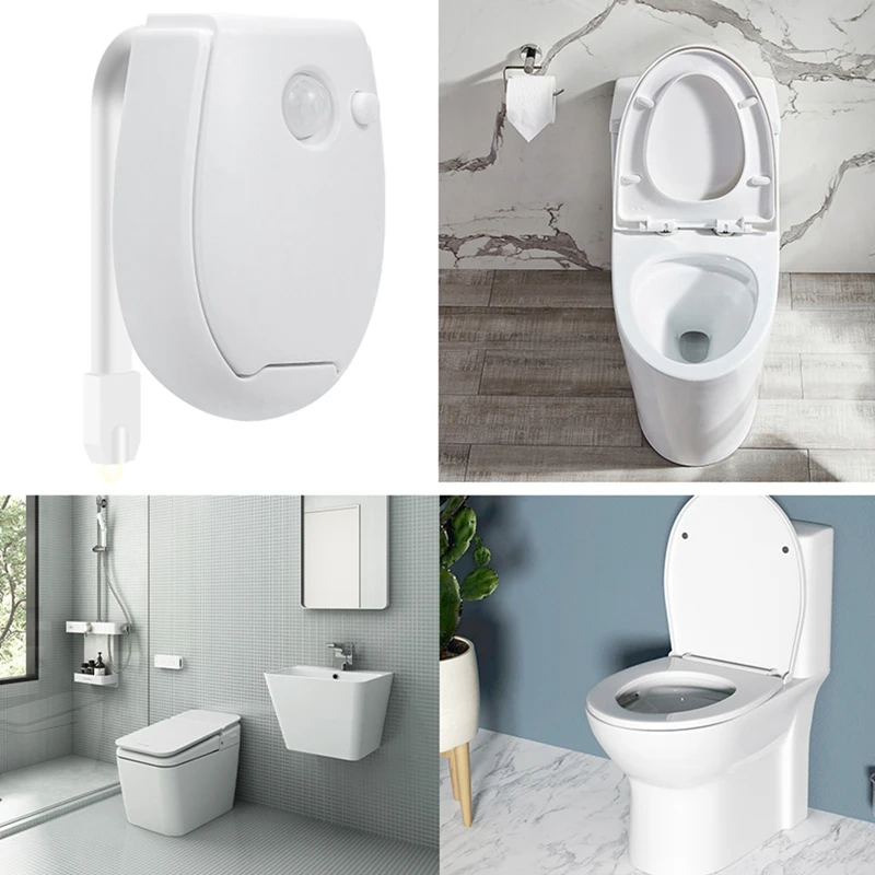 Sensor Toiletten sitz Nachtlicht Toiletten licht wasserdichte Hintergrund beleuchtung für Toiletten schüssel LED Lampe WC Toiletten licht