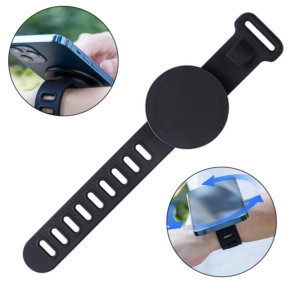 Magnetic Phone Holder Strap Sports Wristband Portable Lazy Fitness Armes Phone Bracket Outdoor Cycling Fitness Accessories