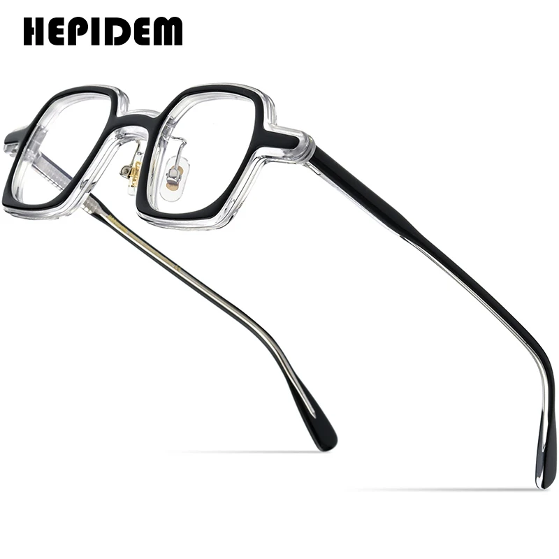 

HEPIDEM Acetate Eyeglasses Frame Men 2022 Vintage Retro Square Glasses Women Spectacles Eyewear 9213