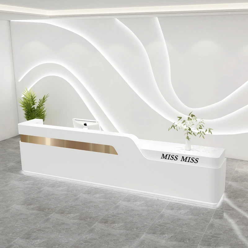 Hair Salon Aesthetic Desks Office Cashier Beauty Spa Commercial Restaurant Simple Luxury Display Mostrador Negocio Furniture