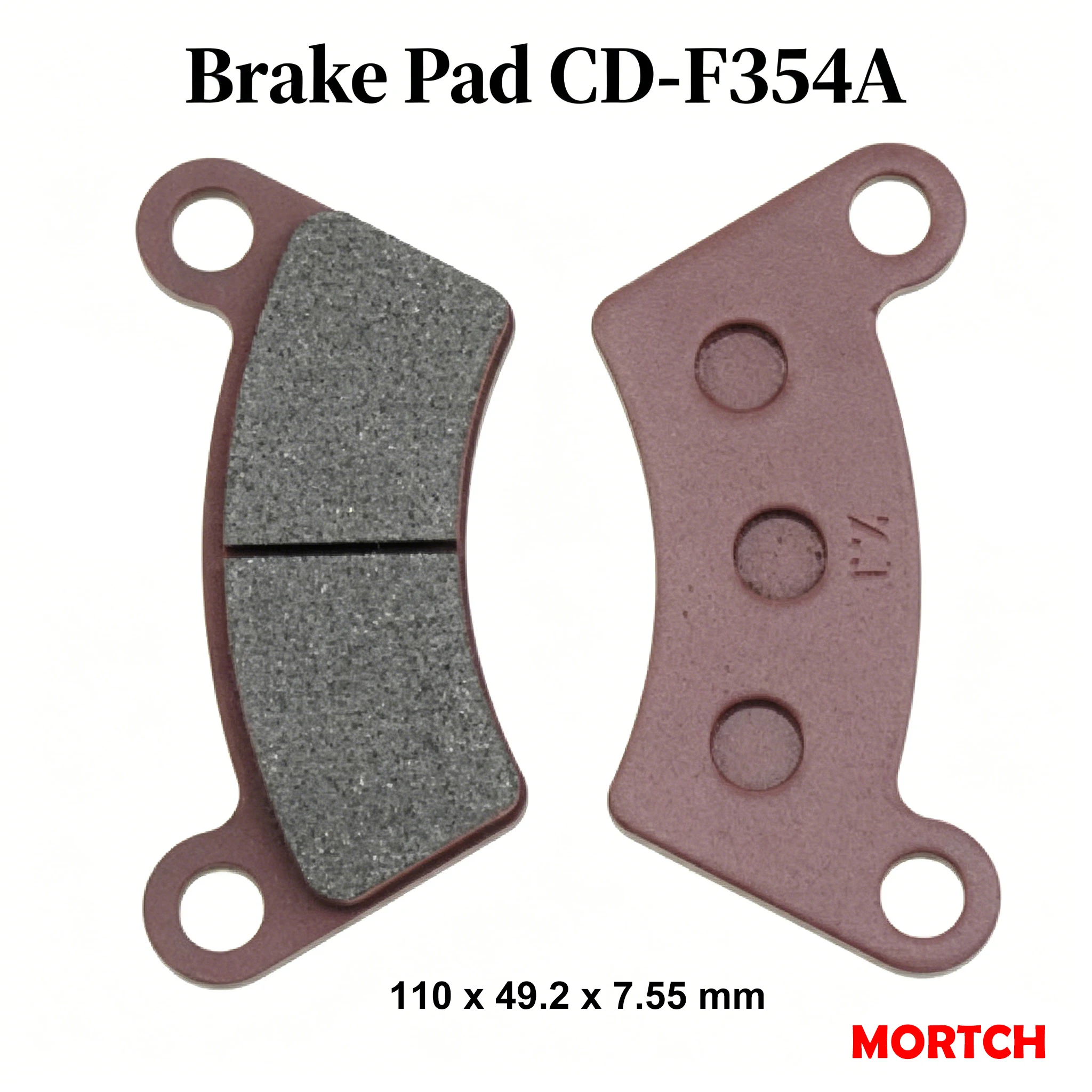 

110×49.2×7.55mm CD-F354A Brake Pad Replacement For Borossi Joyner BB2000 BB650 BB800 Keeway GTX300 Linhai CUV 4x4 Quadzilla ATV