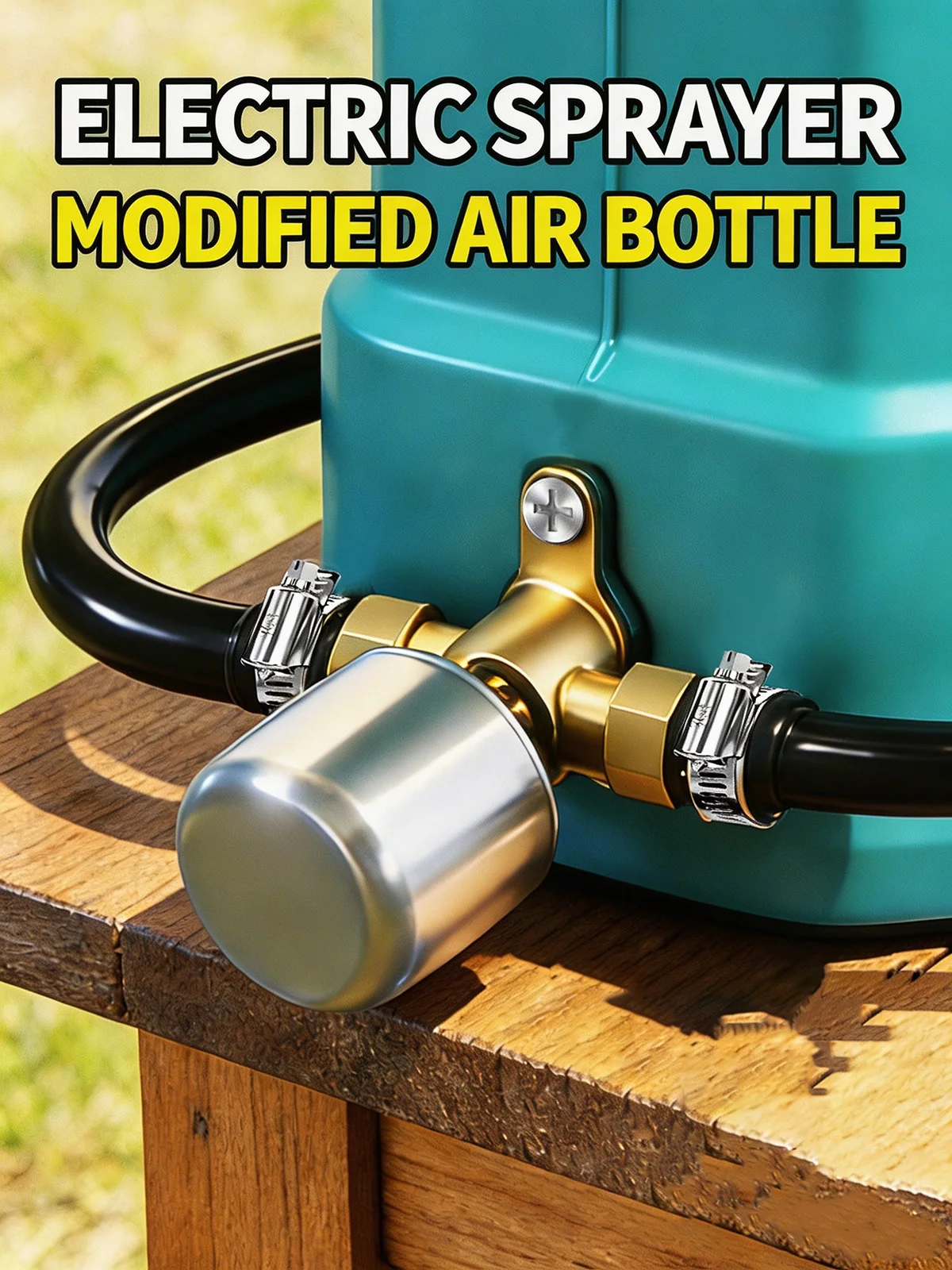 Electric Sprayer Booster Pressure Tank Removable Air Cylinder Full Copper Corrosion Resistant High Pressure Sprayer Accessory