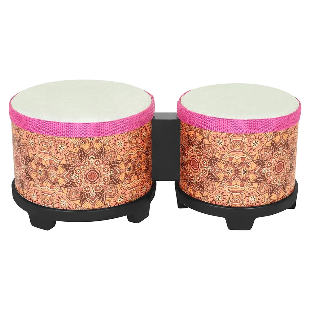 Percussion Instrument Practice Bongos Underwater World Pattern Rubber ABS Construction Tight Splicing For Bright Sound