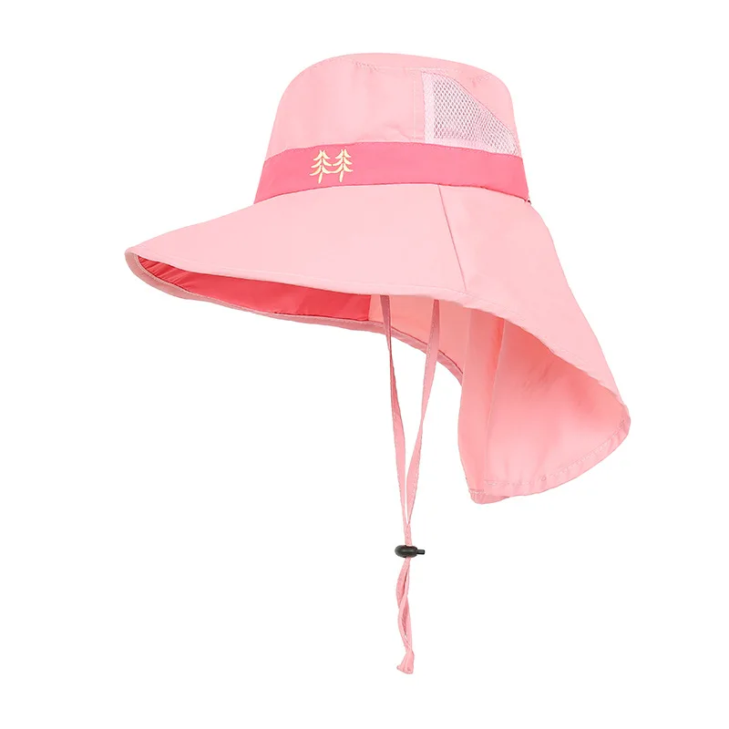 Sun Hat with Neck Flap for Youth Boys and Girls, Beach Caps for Kids, Safari Visor, UPF 50 +, 54-58cm, Summer, 8-15 Years Old