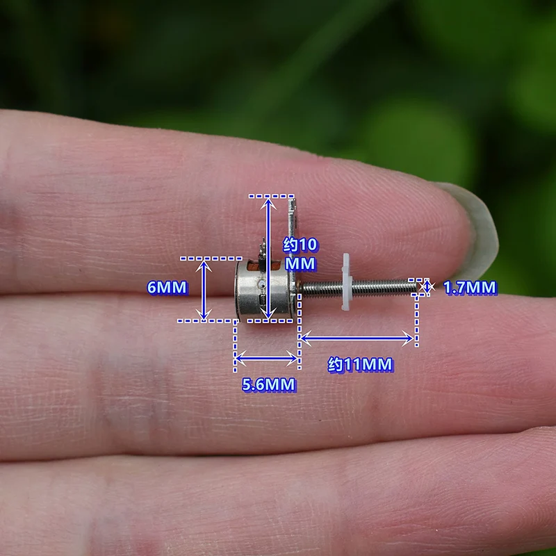 Nidec Miniature Tiny 6mm Linear Stepper Motor 2-Phase 4-Wire Stepping Motor Moving Block Slider Motor for Camera Lens