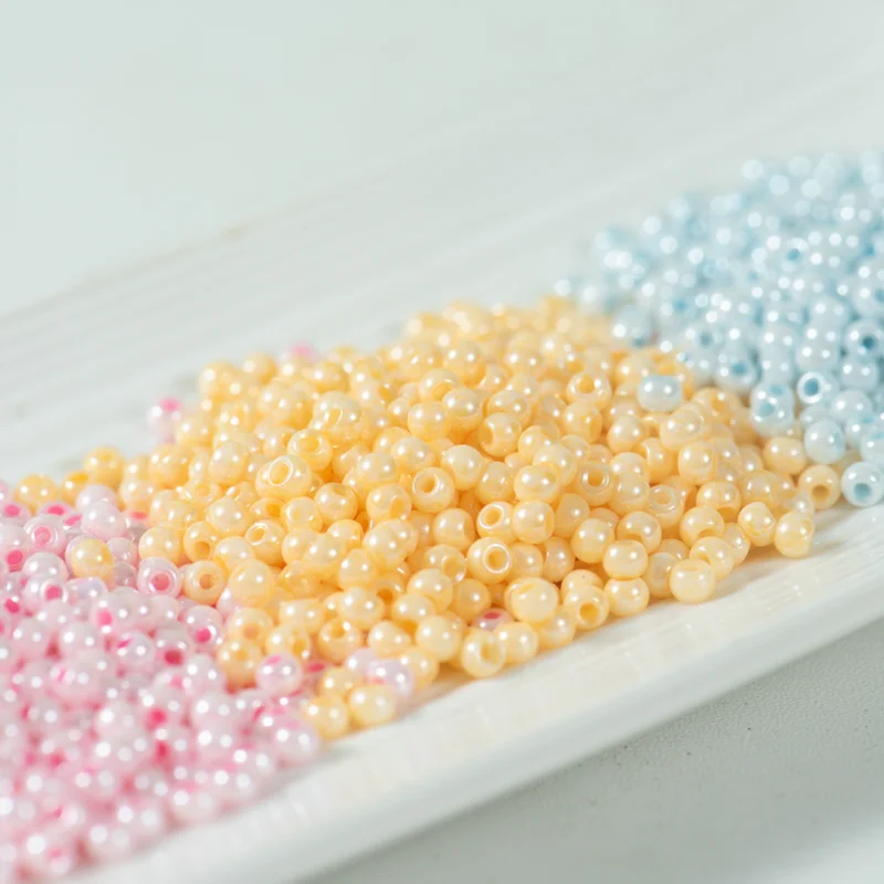 Premium 4mm Solid Color Enameled Glass Seed Beads 100g(1500pcs) Uniform Creamy Loose Beads for DIY Jewelry Making Accessories
