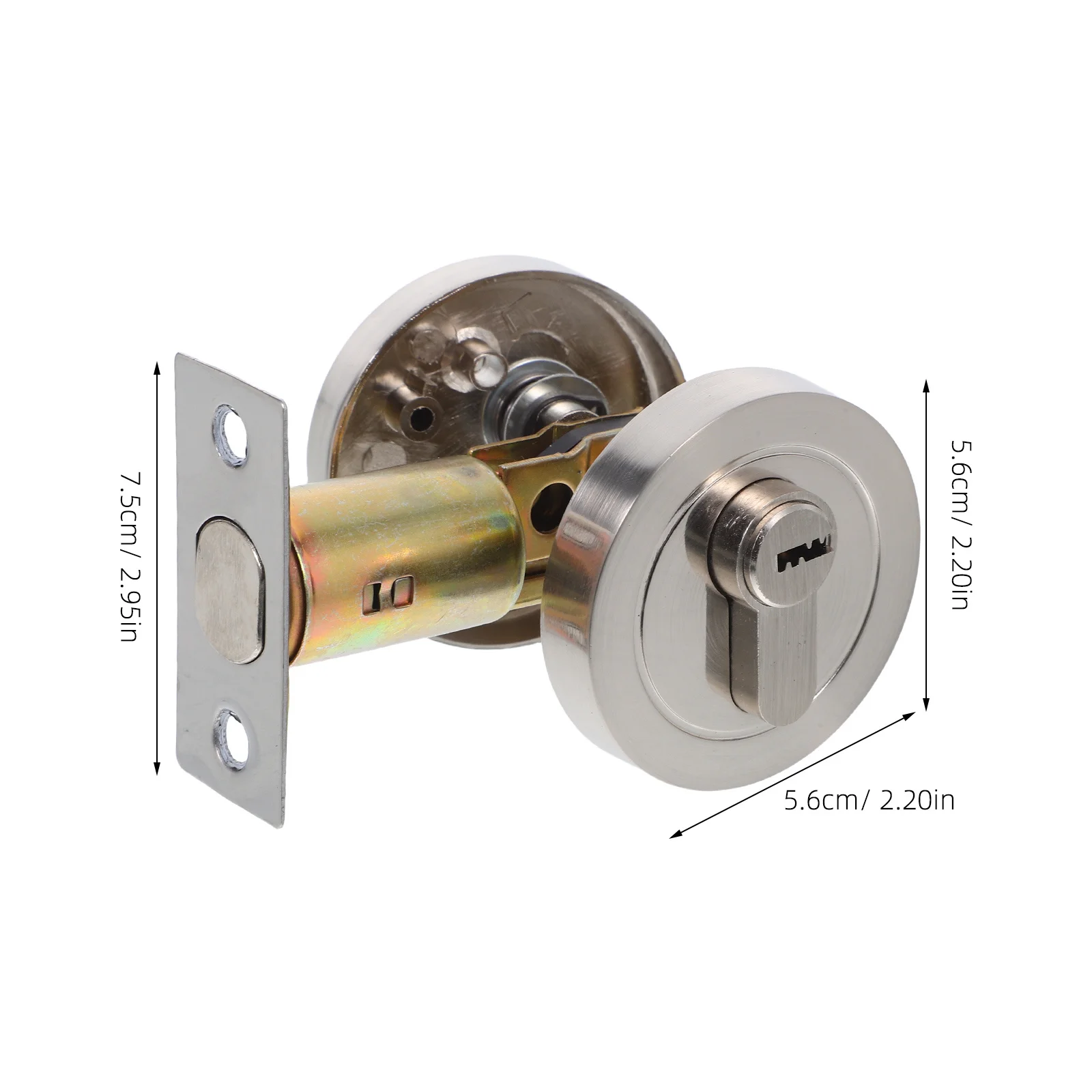 กุญแจเดดโบลท์แบบด้านเดียว ผลิตจากโลหะผสมสังกะสี สำหรับความปลอดภัยของประตู ใช้กุญแจสำหรับประตูทางเข้า ห้องนอน ห้องน้ำ