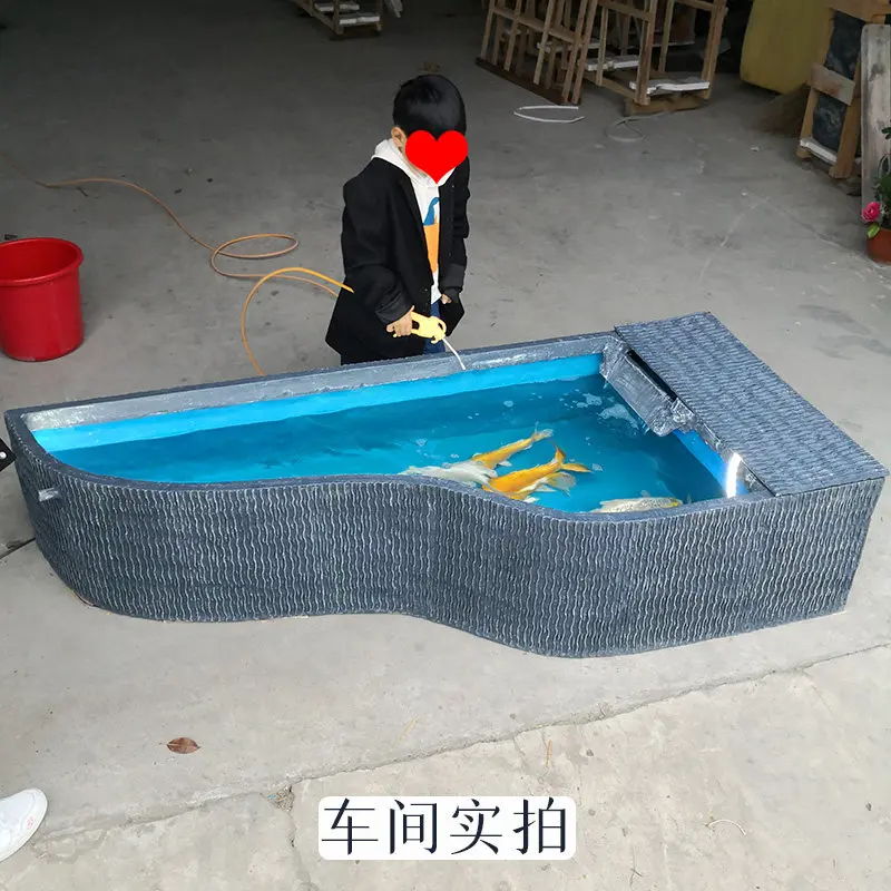 Balcony, courtyard, indoor and outdoor rockery, ecological waterfall, fish pond, flowing water, landscape landscaping tank, resi