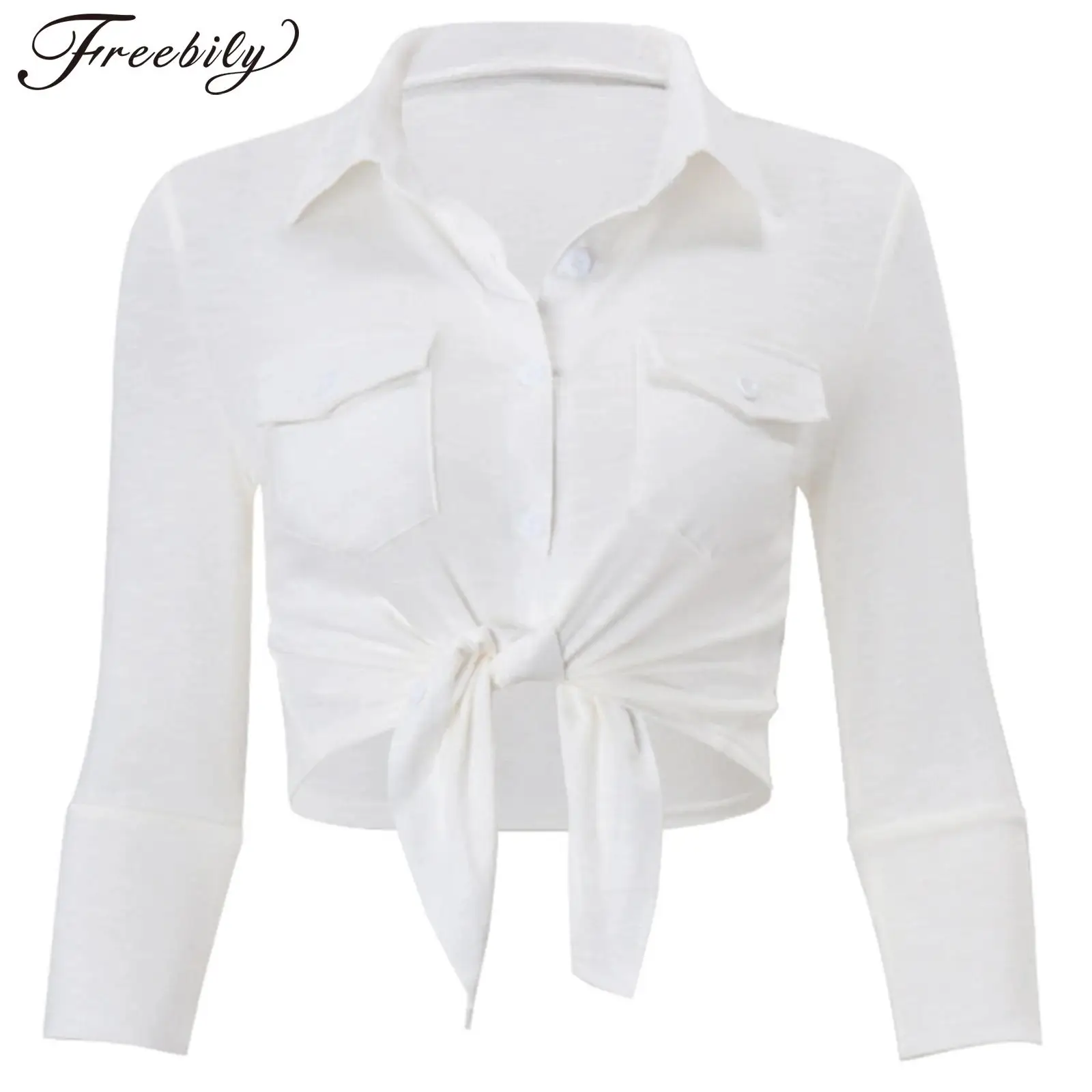 Women Fashion OL Shirts Long Sleeve Buttoned Tops Shirt for Party Work Commuting Office Lady Clothes Femme Workwear