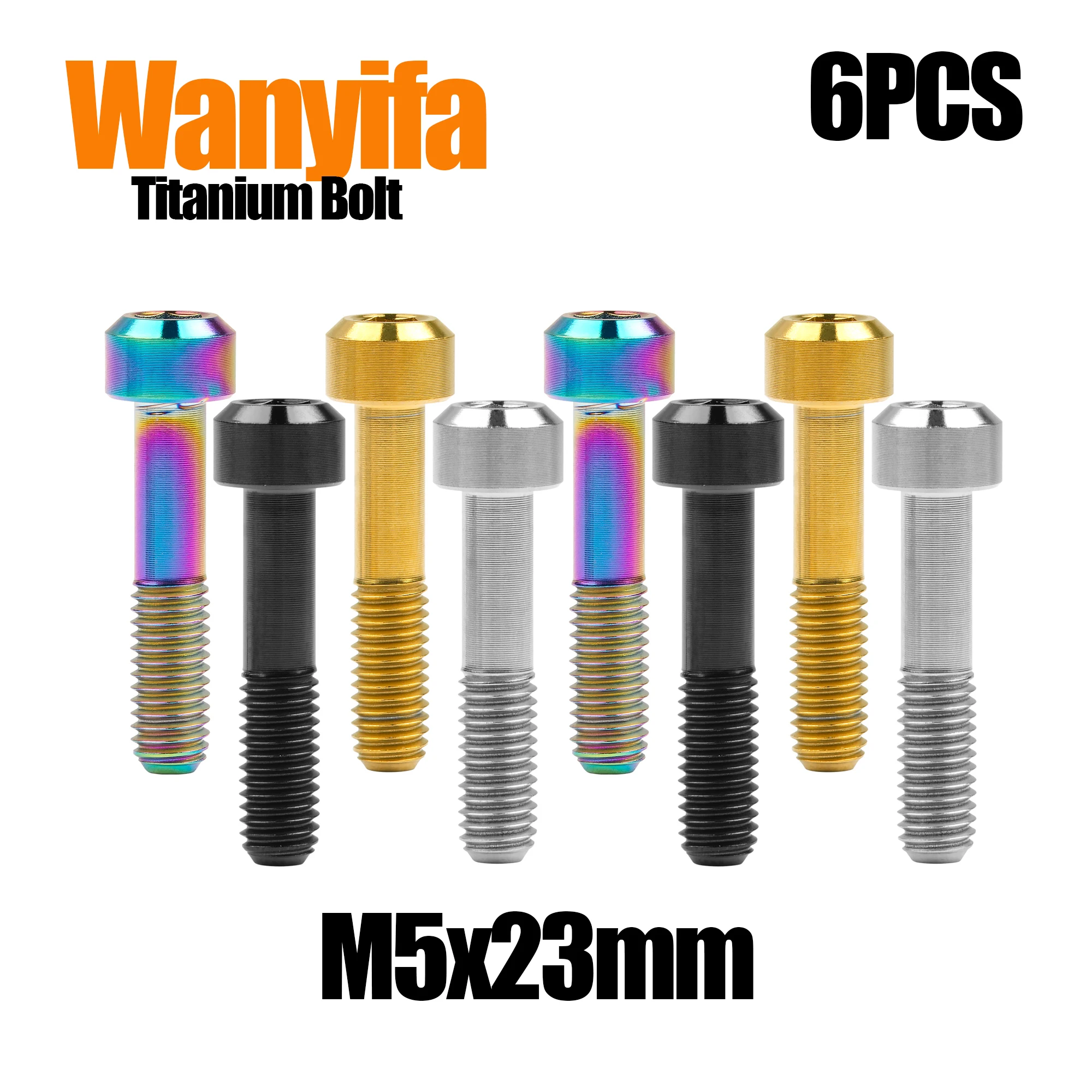 

Wanyifa MTB Titanium Bolts M5x23mm Fixing Screws Air Pump Holder Bracket for Bicycle 6Pcs