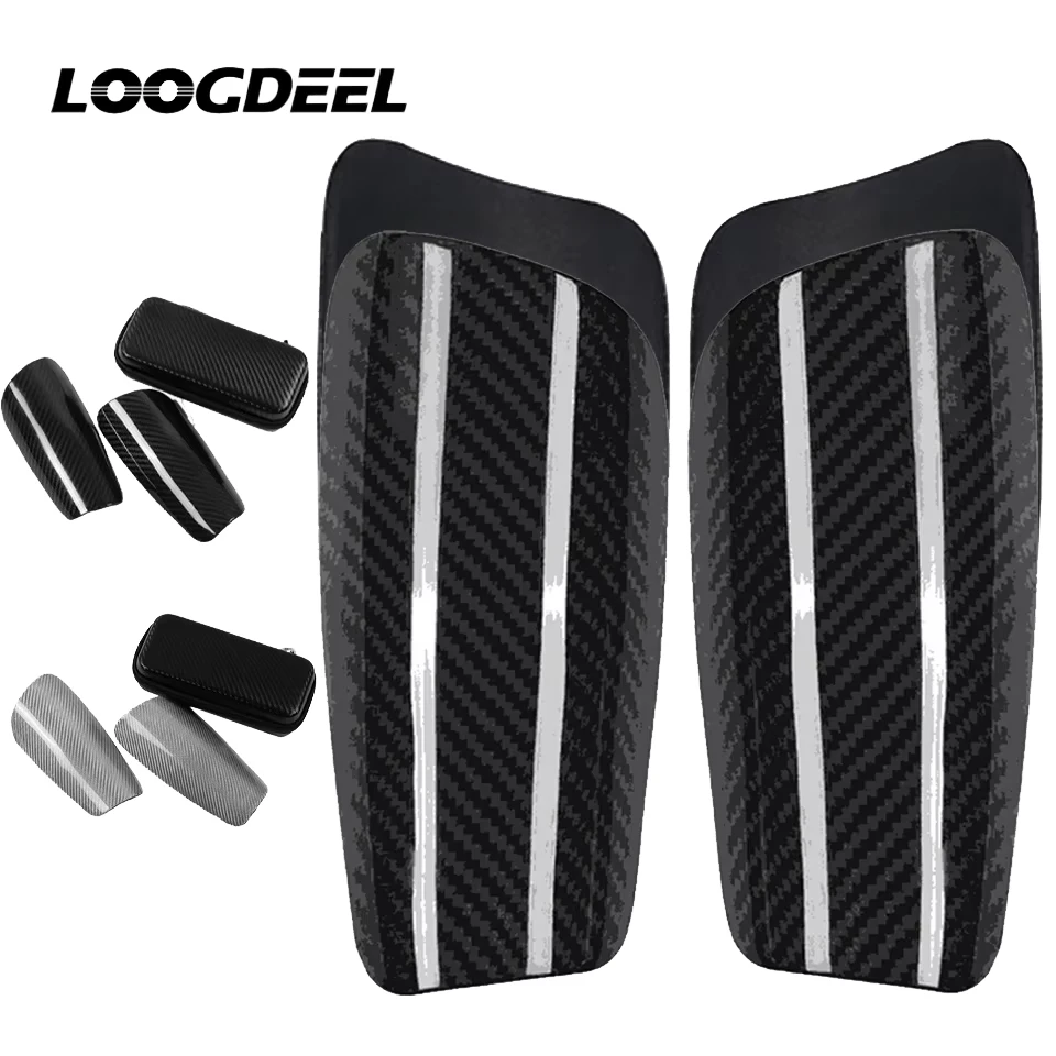 

Loogdeel футбольные щитки для ног из углеродного волокна для детей и взрослых, защита от столкновений, легкая профессиональная защитная доска для икр