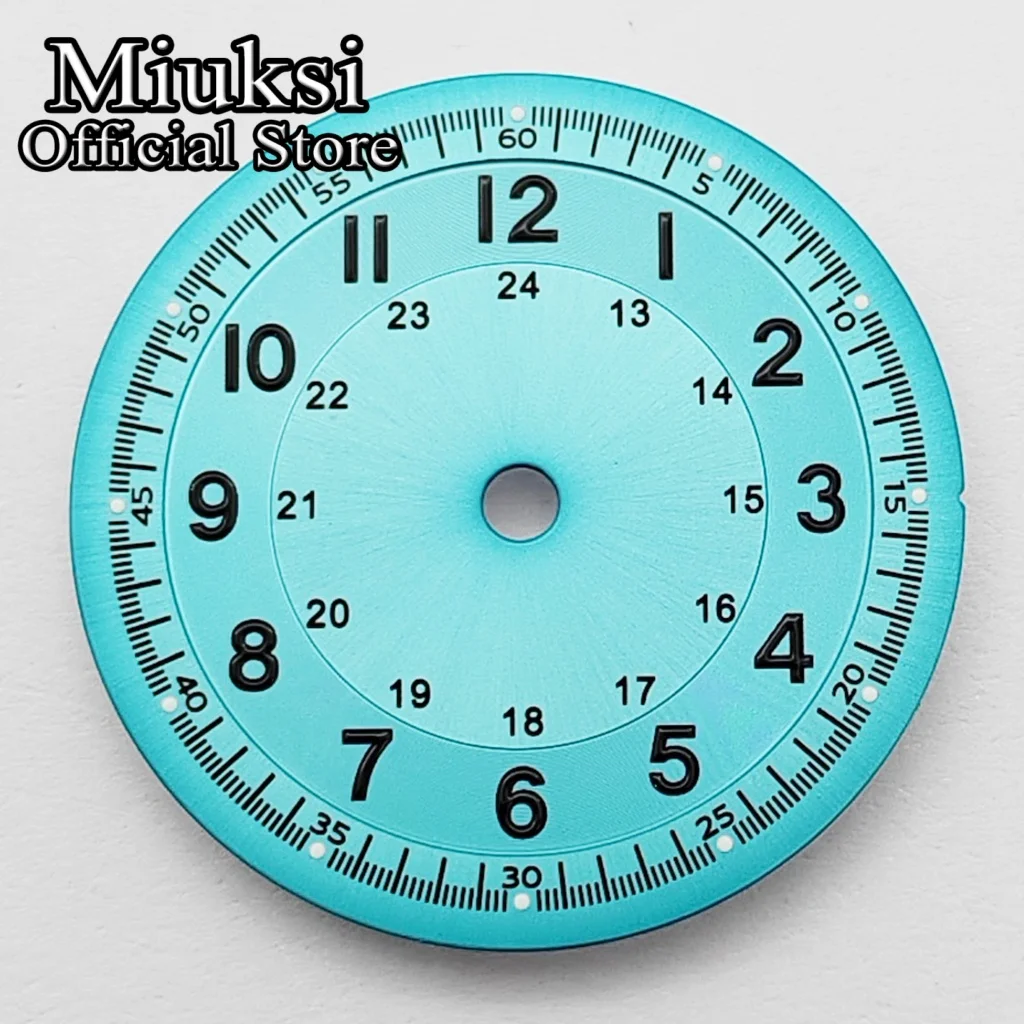 Miuksi 29mm Uhrenzifferblatt, leuchtend, passend für Uhrwerke VH31 NH35 ETA2824 2836 Mingzhu DG2813 3804 Miyota 8205 8215 821A – Detail 5