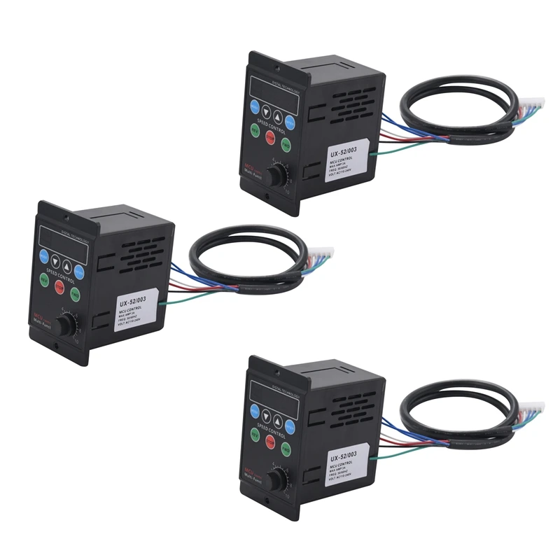 

3X Ux-52 Digital Display Motor Speed Controller Motor Governor Soft Start Tools 220V Ac 6W-400W