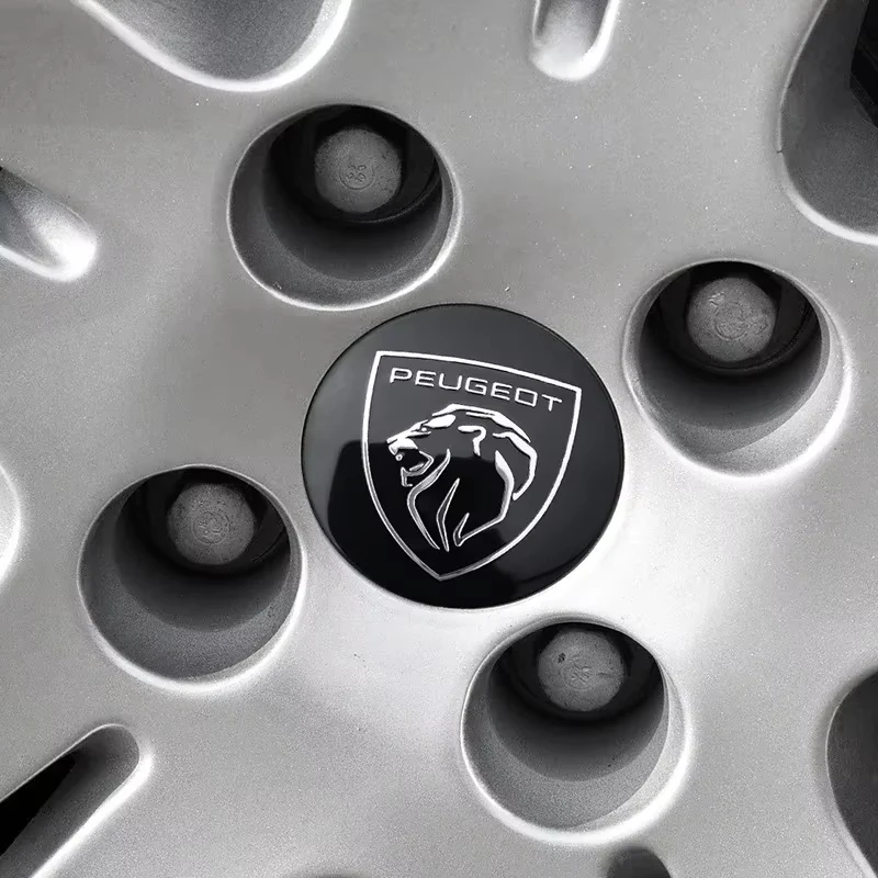 Peugeot Series 60mm Wheel Rim Center Hub Caps Car Logo Emblem Tire Cover Badge Decor For 206 307 308 408 508 view 2