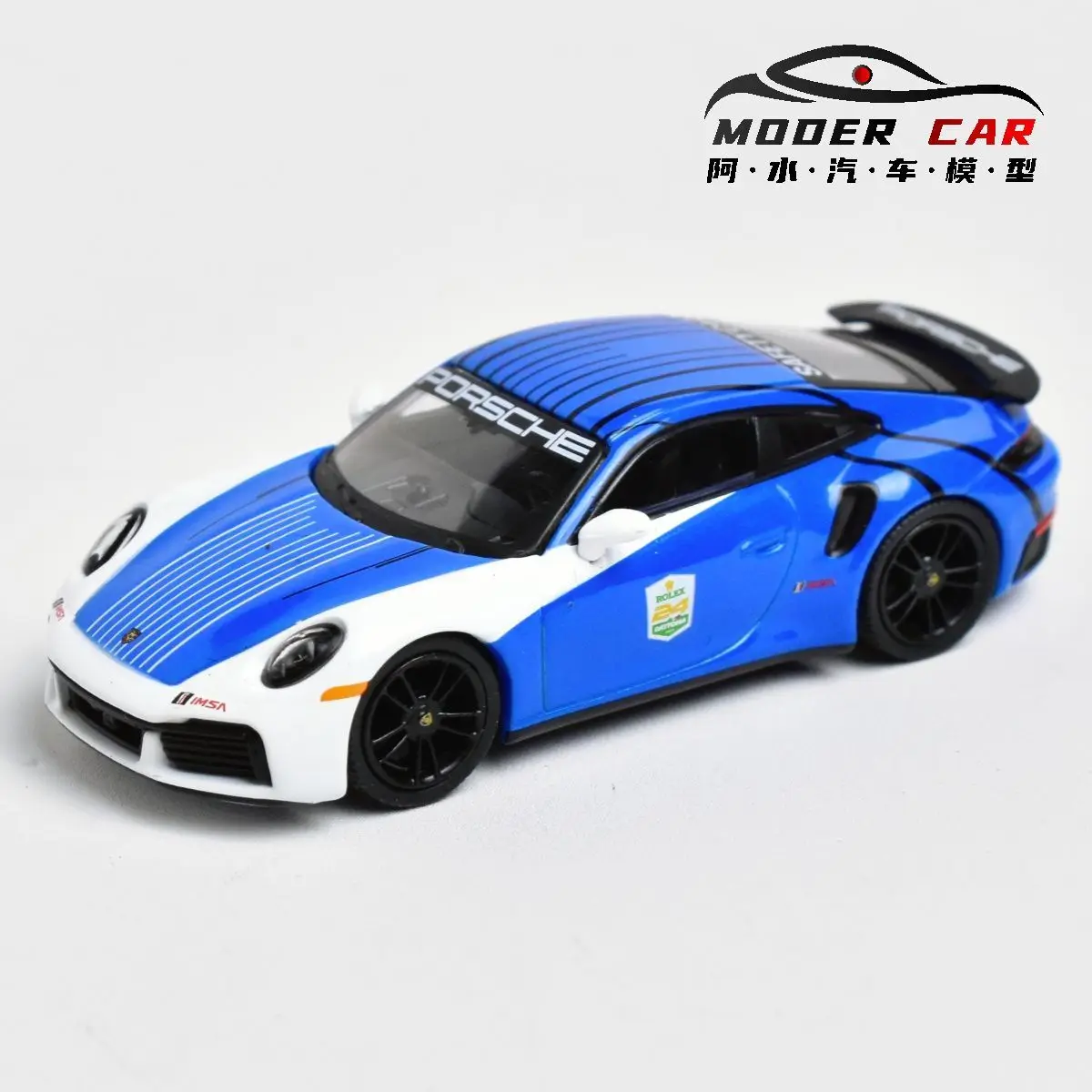 MINIGT 735 1:64  911 Turbo S Safety Diecast Model Car