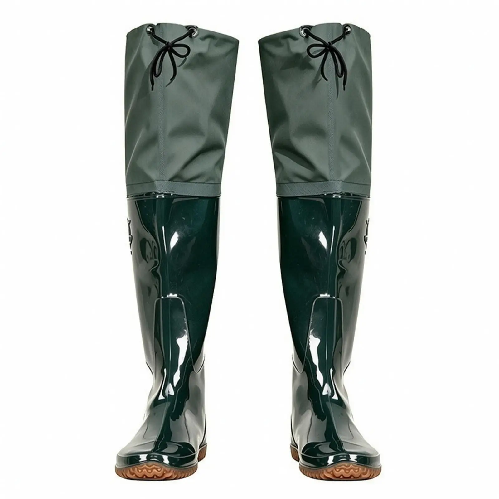 Over-the-Knee Waterproof Rain Boots Comfortable PVC Rain Boots with Knitted Upper Extension Lightweight Breathable