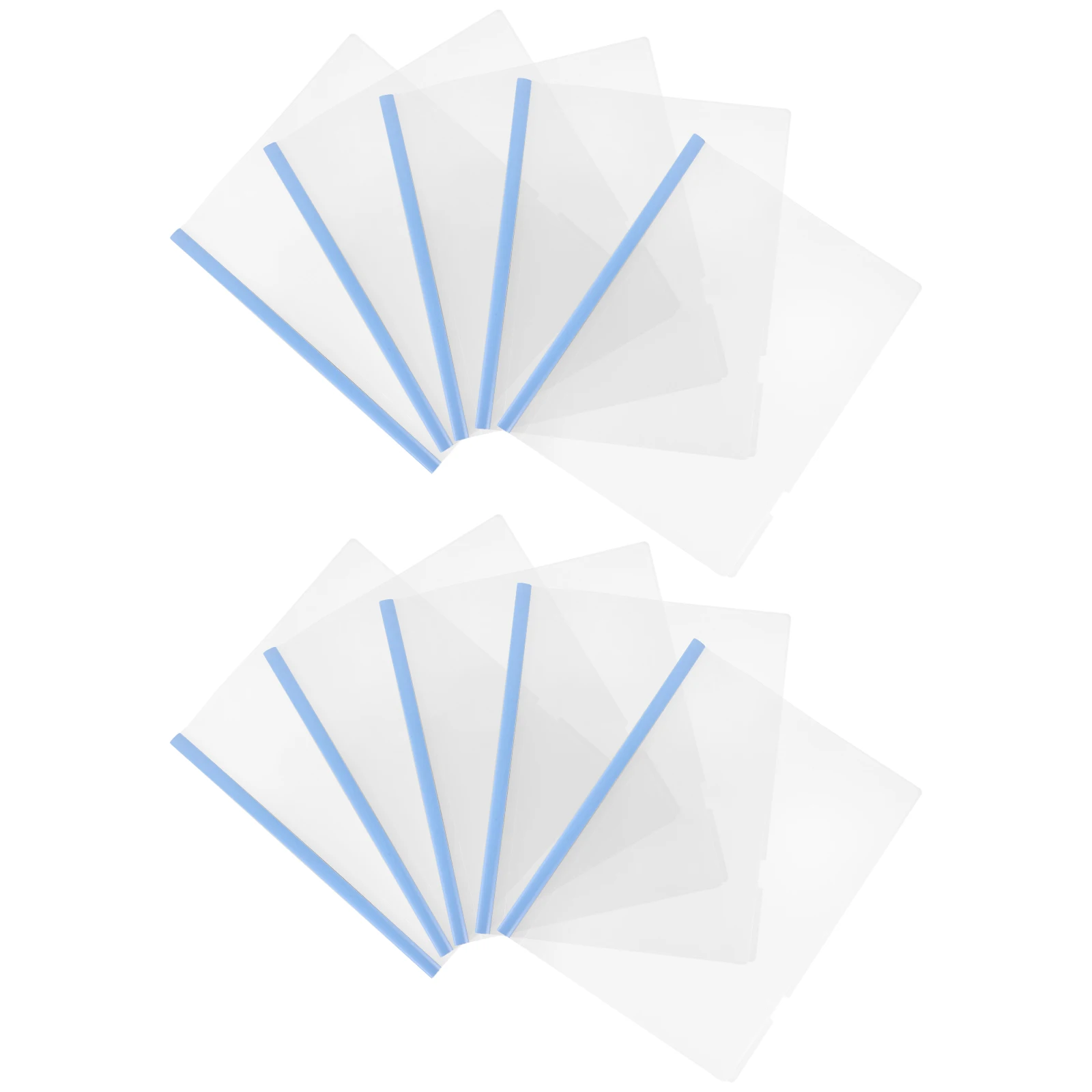 

10pcs Clear Report Covers Sliding Bar Document Folders Office Files Organizer Resume Holders Storage Presentation