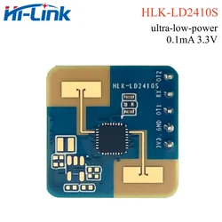 Sensor de Radar de HLK-LD2410S de 24GHz, 0.1mA, 3,3 V, bajo consumo de energía, onda milimétrica, detección de presencia humana, interruptor de movimiento, LD2410S