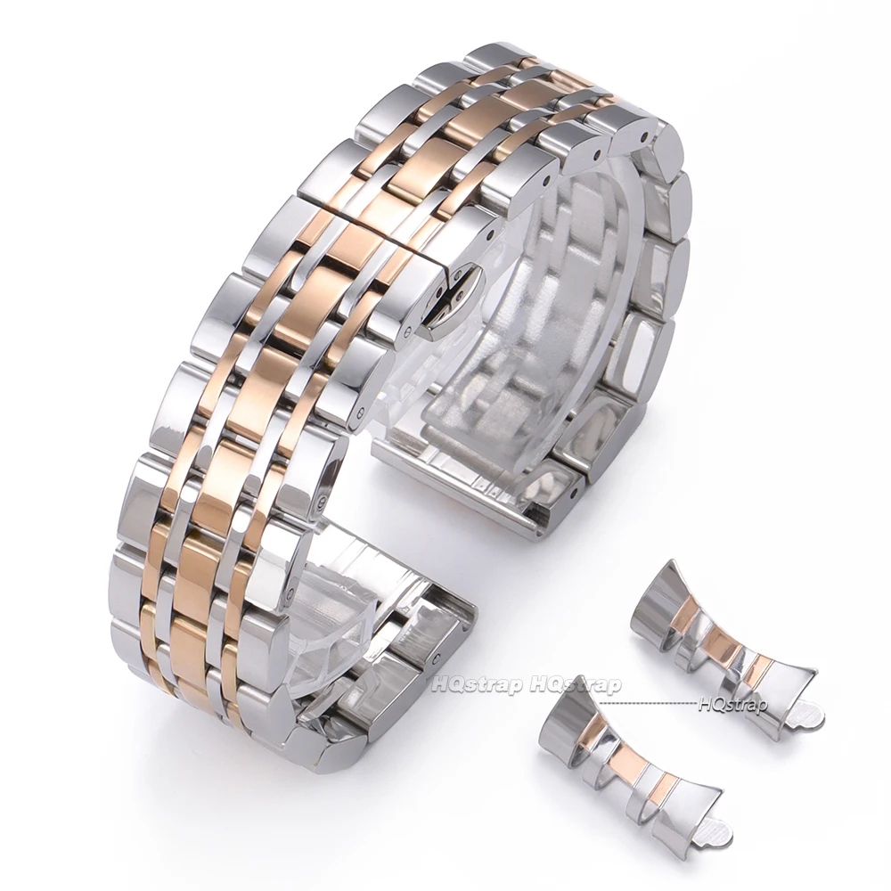 Solide Edelstahl Band 18mm 20mm 22mm Universal Smartwatch Ersatz Armband Armband Männer Business Armband Gürtel