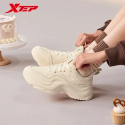 Xtep Marshmallow Vintage For Women 2024 Winter Sports Shoes Comfortable Breathable Soft Cushion Universal Sneakers 876418320006