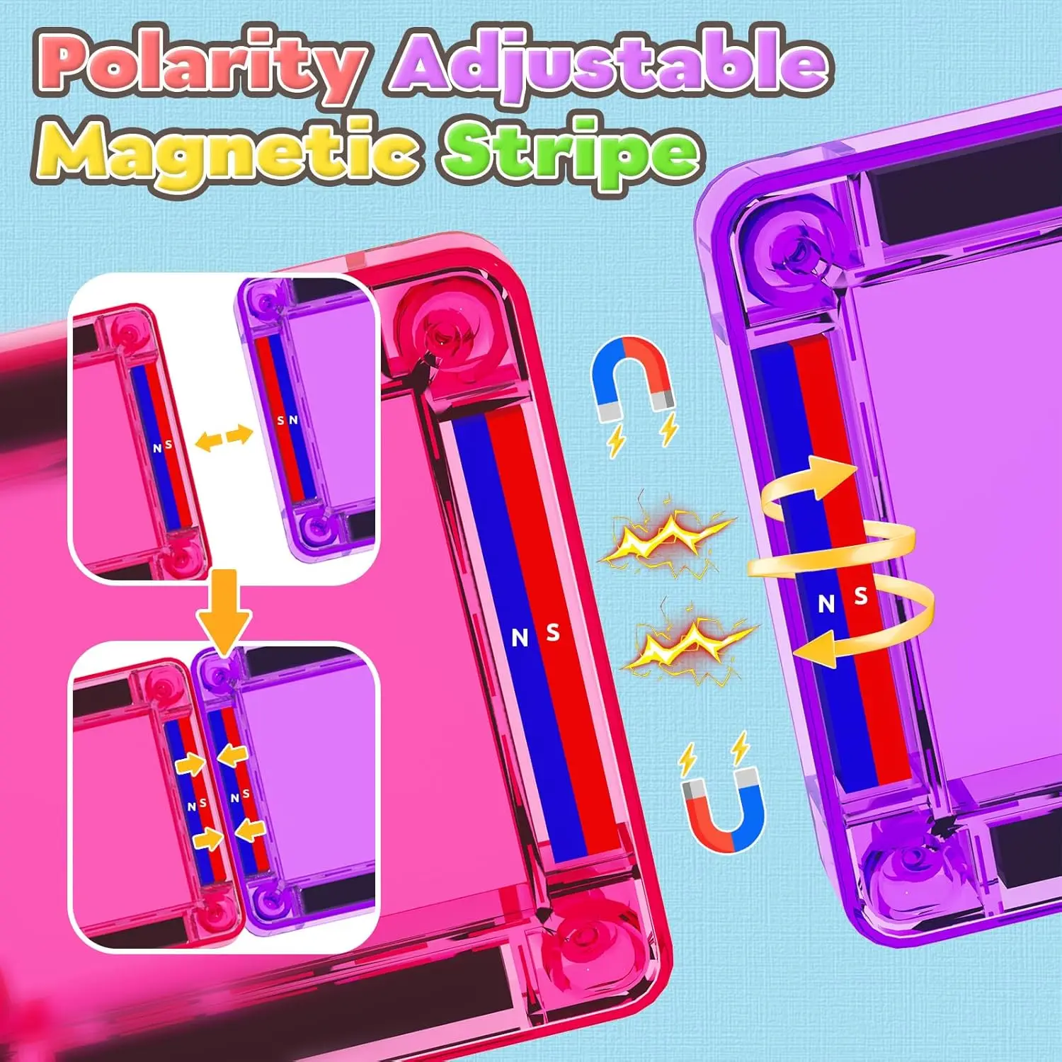 Finestra a colori fai-da-te Puzzle magnetico Assemblaggio Building Block Giocattolo portatile da viaggio per bambini Divertente set regalo di Natale