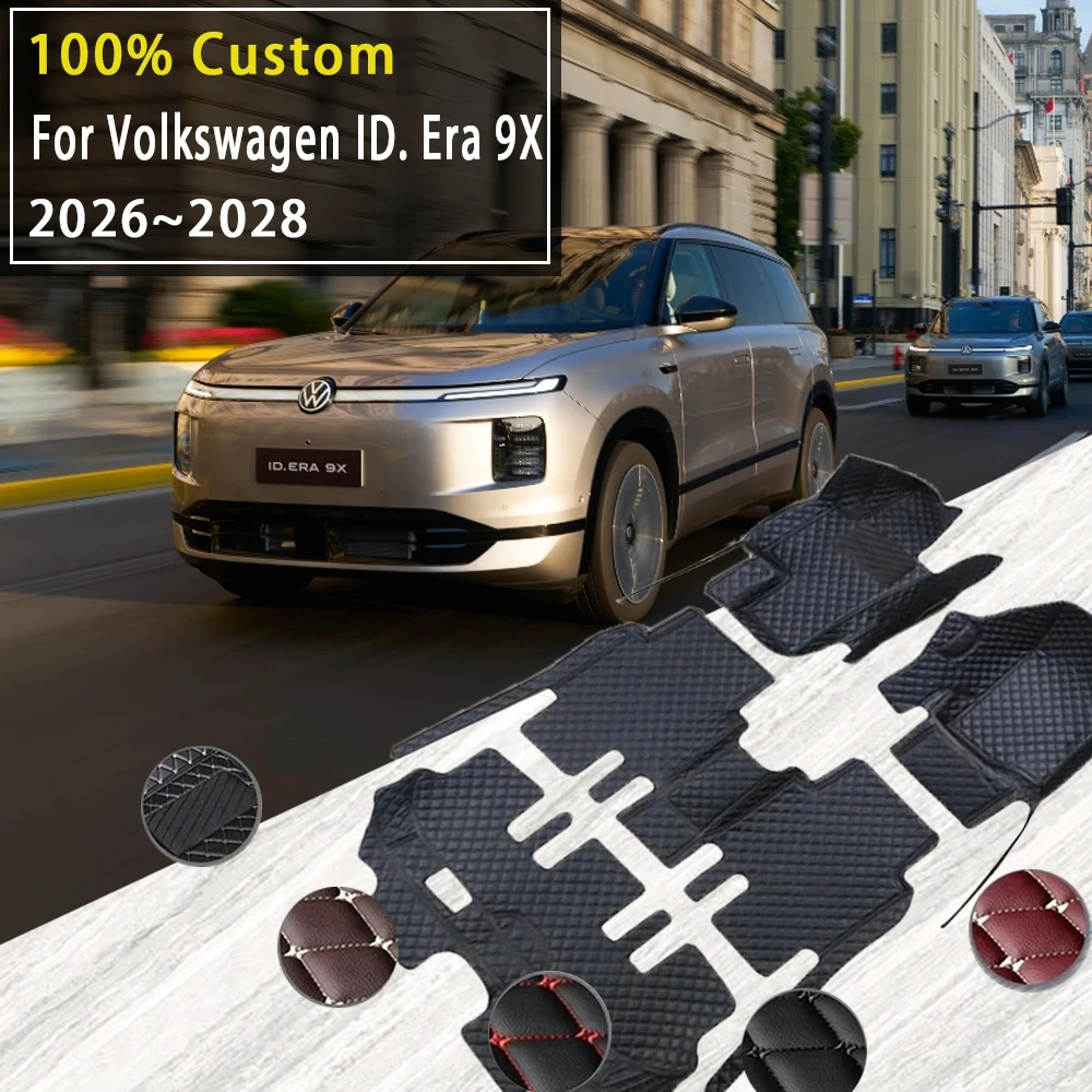 Car Floor Mats For VW Volkswagen ID. Era 9X 2026 2027 2028 Waterproof Fully Set Tapetes Para Auto Universal Car Accessories
