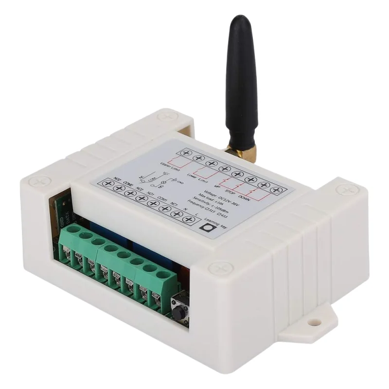 Universal 12V-36V 2-Kanal-Funkmotor RF-Fernbedienung Relaismodul Schalter Empfänger Motor vordere und hintere elektrische Türen – Detail 1