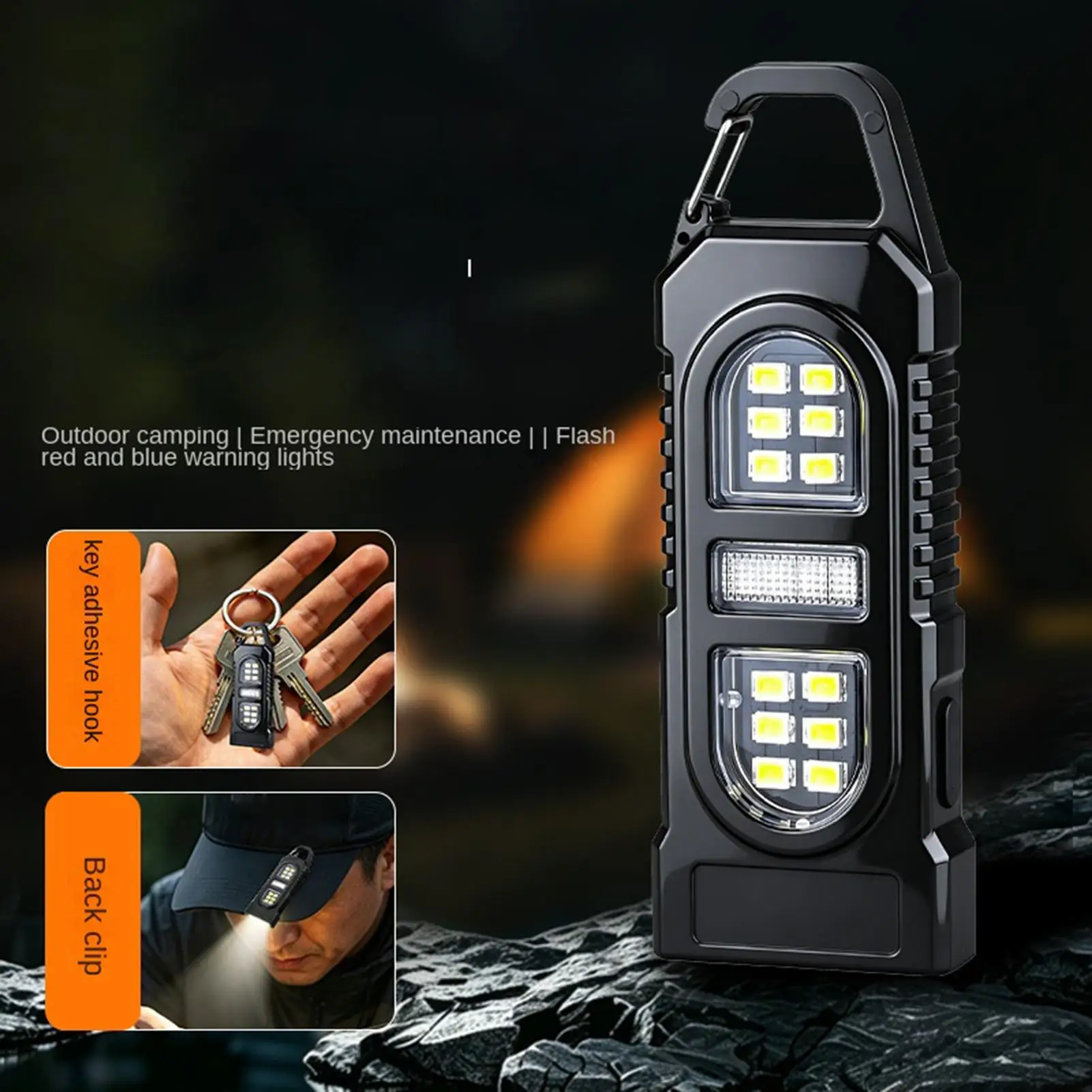 

Mini Keychain Flashlight Bright LED Waterproof Safety Lamp Keychain Flashlight Rechargeable For Outdoor Camping Hiking