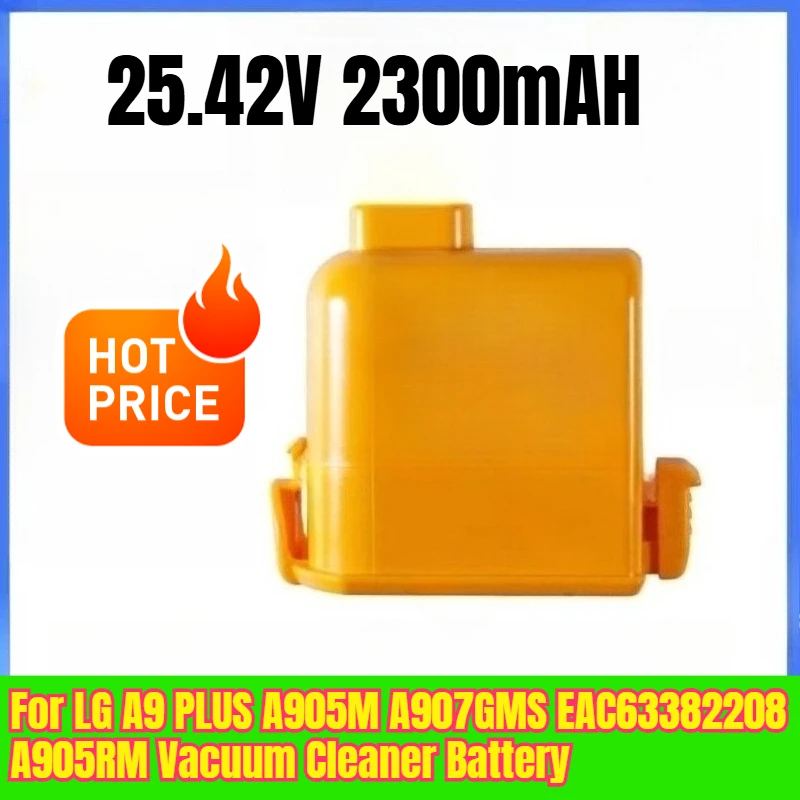 

Аккумулятор 25,42 В 2300 мАч для пылесоса LG A9 PLUS A905M A907GMS EAC63382208 A905RM