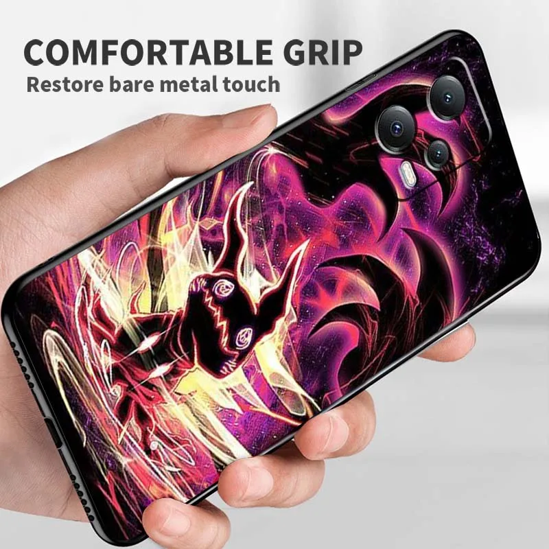 P-Pockets M-Monsters Art لهاتف Xiaomi Redmi Note 15 14 13 12 12S 11E 11 11S Pro Plus 4G 5G غطاء أسود ناعم من البولي يوريثان الحراري