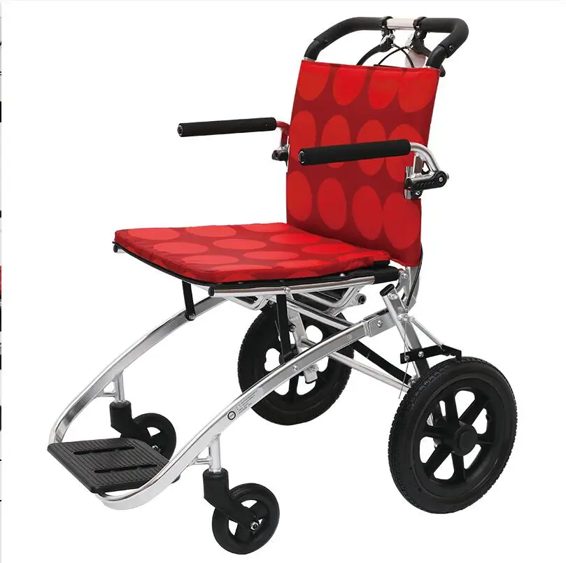 Portable Wheelchair Ultra Light Small Travel Lightweight Folding Wheelchair Ultra Light Trolley