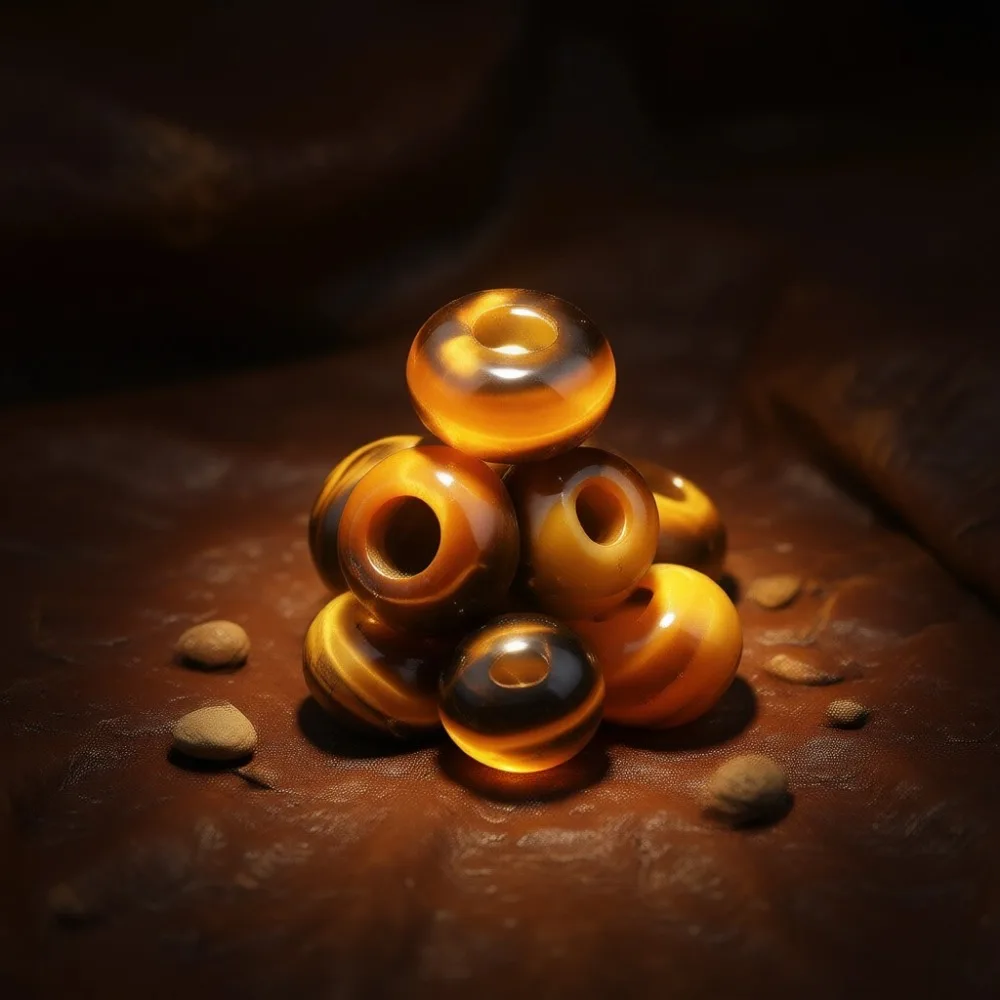 Natural Gemstone Rondelle Beads Large Hole 8x14 mm Pack of 15 for Jewelry Making Tiger Eye