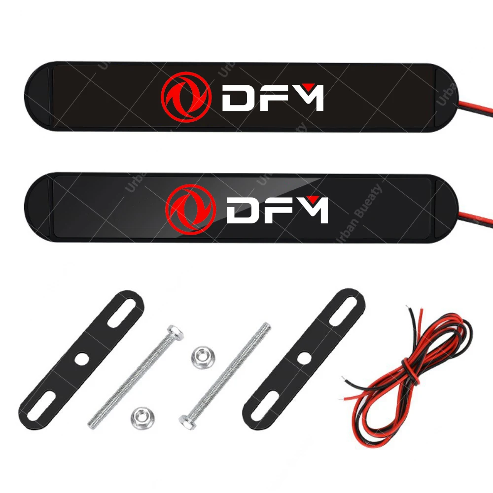 12V Car External Front Grille Trim Emblem Luminous LED Lights Badge For Dongfeng DFM DFL DFMC DFSK U-Vane Succe C37 Rich 6