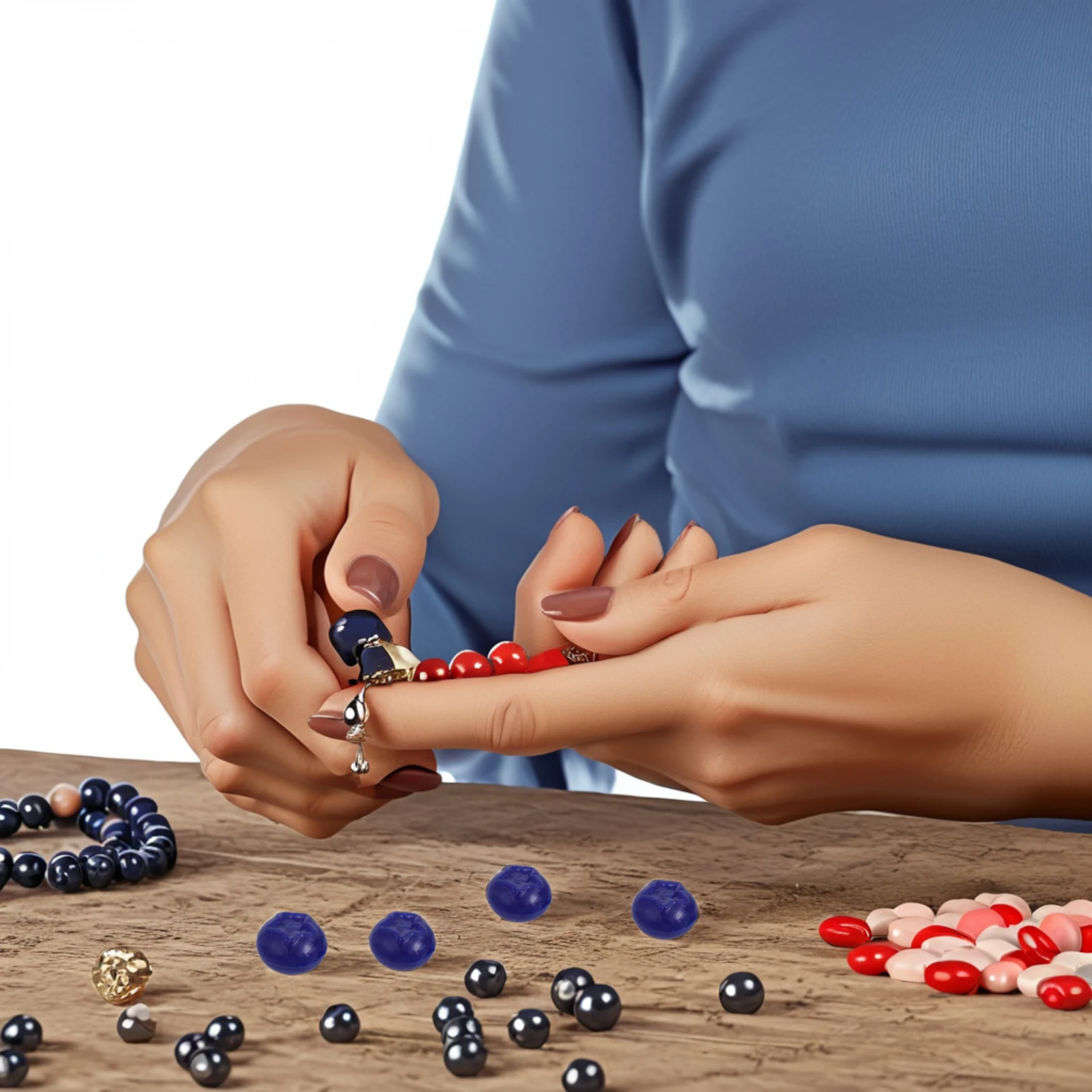 

50 Pcs Blueberries Simulated Resin Blueberry Artificial Decorations Fruits for Decorate